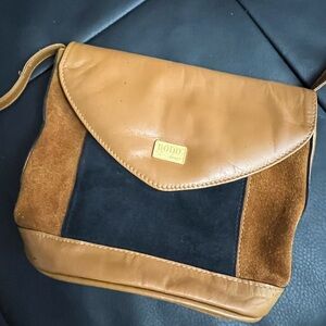 Vintage Rodo Italy Leather Handbag Suede EUC
